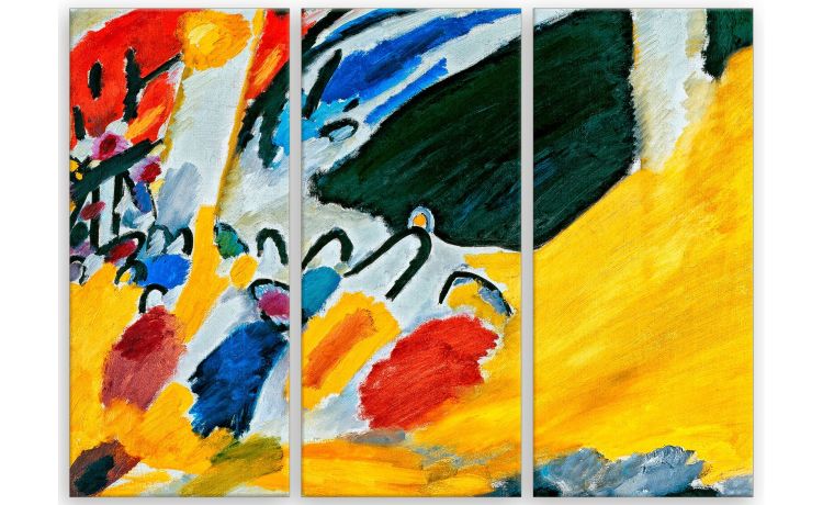 Impression III canvas 3 tele colorato 150x100 cm--Multicolore-Canvas-100 cmx150 cm
