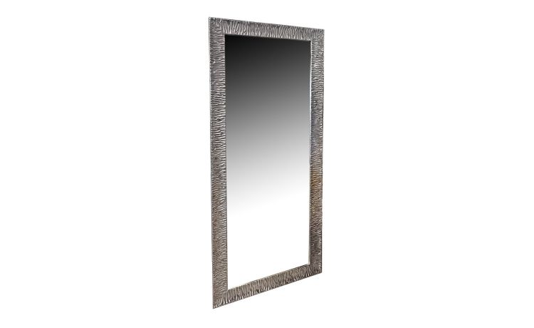 Elegance specchio argento 40x120 cm-Con cornice-Argento-Legno-132 cmx52 cm