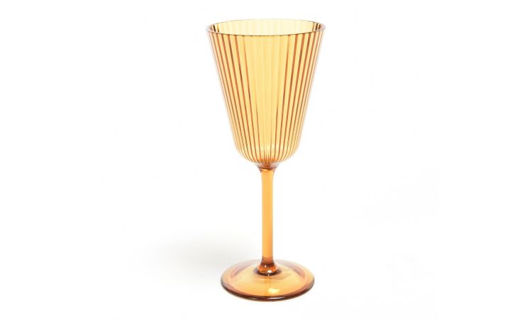 Bicchiere da vino flute Lys arancione--Arancione-Polistirene