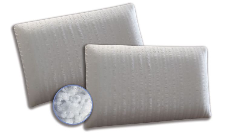Set 2 guanciali goffrati 76x46 cm--Bianco-100% Poliestere