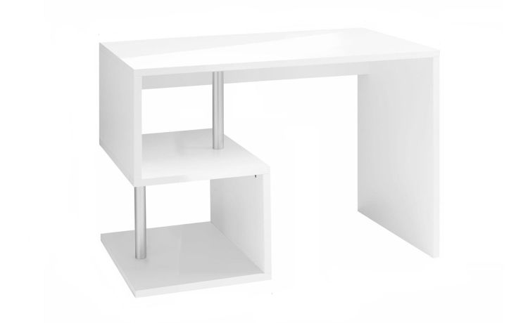 Studio scrivania bianco laccato lucido-Misure L 100 x P 50 x H 77