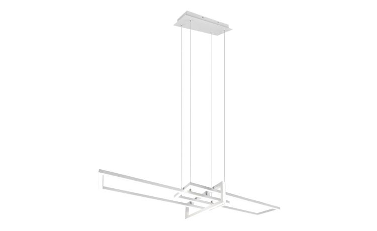 Salinas sospensione LED  in metallo bianco- -Bianco-Metallo-150 cmx110 cm