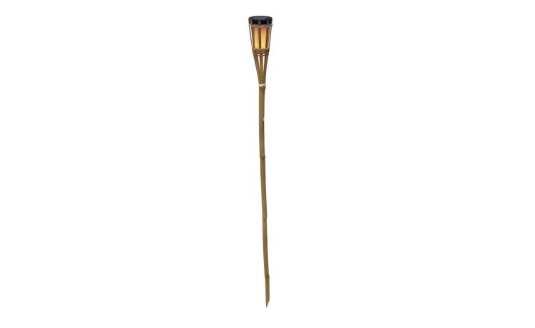 Hiama torcia solare in bamboo H120 cm- -Legno naturale-Bamboo-120 cmx8