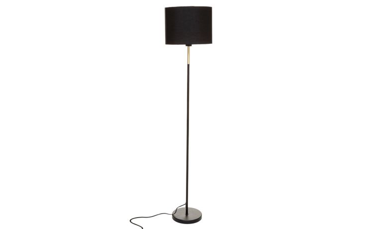 Jule piantana in ferro nero E27 25W H150 cm- -Nero-Ferro