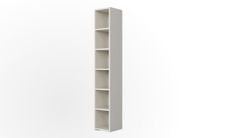 Cabrio libreria 6 vani betulla L.34-L.34xP.39xH.208 cm-Beige-Pannello ecologico-208 cmx34 cm