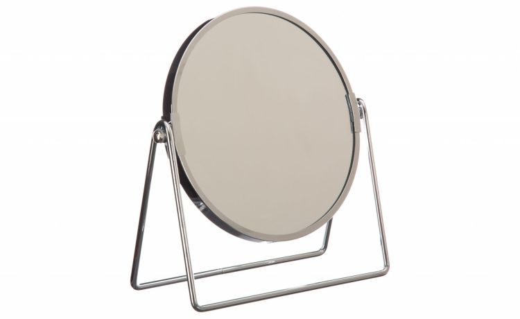 Specchio d&#039;appoggio tondo in metallo chrome--Cromo-Metallo-20