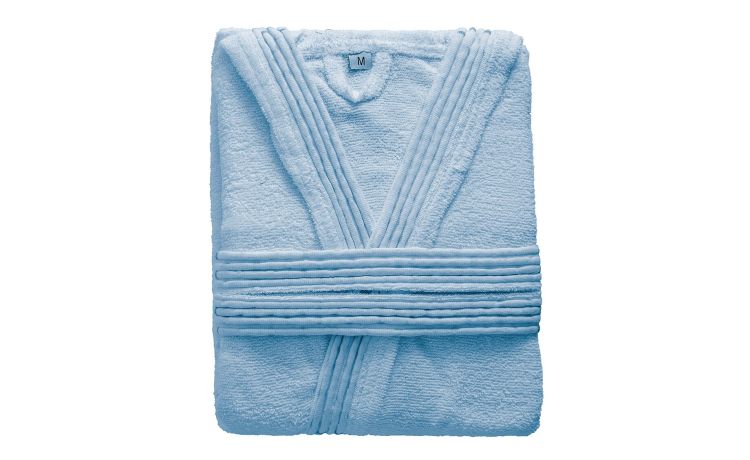 Terry accappatoio azzurro XXL--Azzurro-Cotone