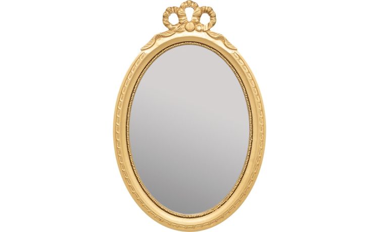 Principessa specchio ovale dorato per cameretta- -Oro-Mdf-43
