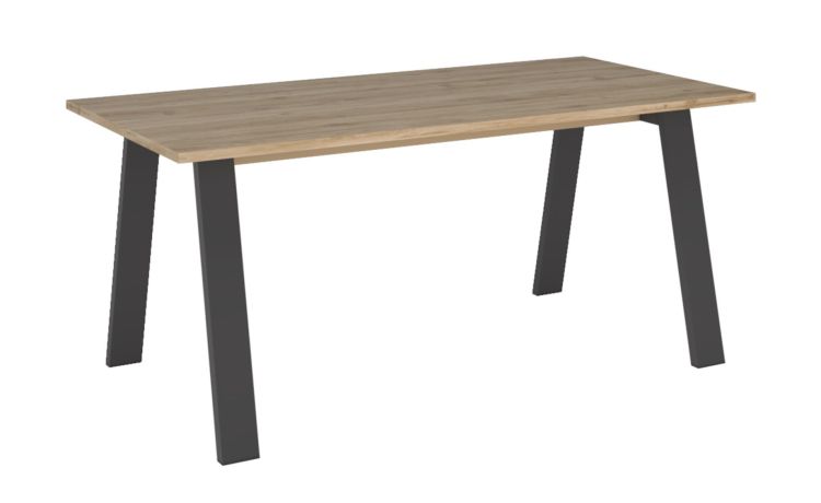 Beta scrivania rovere l 180 cm-Misure L 180 X P 80 X H 76 cm-Legno naturale-Melaminico-76 cmx180 cm