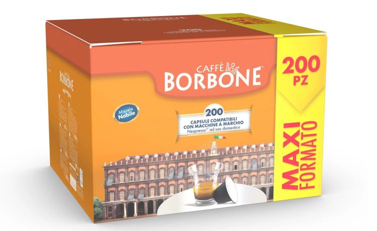 Borbone Box 200 Capsule caff&egrave; miscela Nobile-compatibili Nespresso