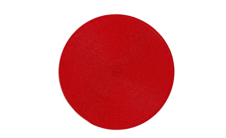 Round tovaglietta rossa Ø36 cm - -Rosso-Plastica