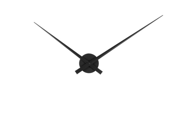 Little big orologio muro in alluminio nero--Nero-Alluminio