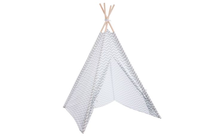 Tipi tenda kids in poliestere grigio 120x160 cm- -Grigio-Poliestere-160 cmx120 cm