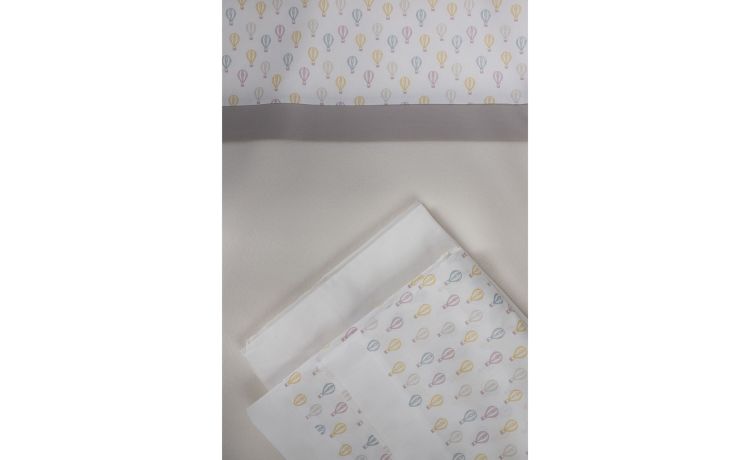 Mongolfiera completo lettino kids--Bianco