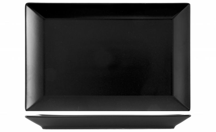 Osaka piatto da portata nero 30x20 cm- -Nero-Gres-20 cmx30 cm