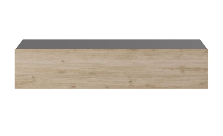 Gilda base 1 cassetto colore rovere cadiz L180 cm-Struttura colore titanio-Legno naturale-Pannello-37