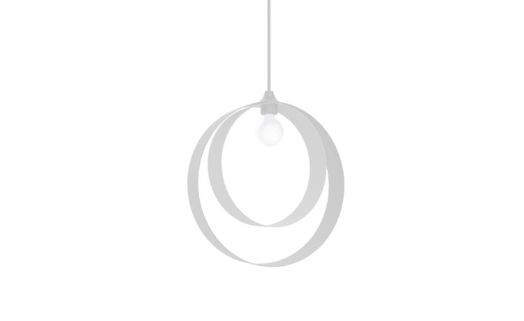 Nucleo sospensione 1 luce in metallo bianco -Antiscivolo-Bianco-Metallo