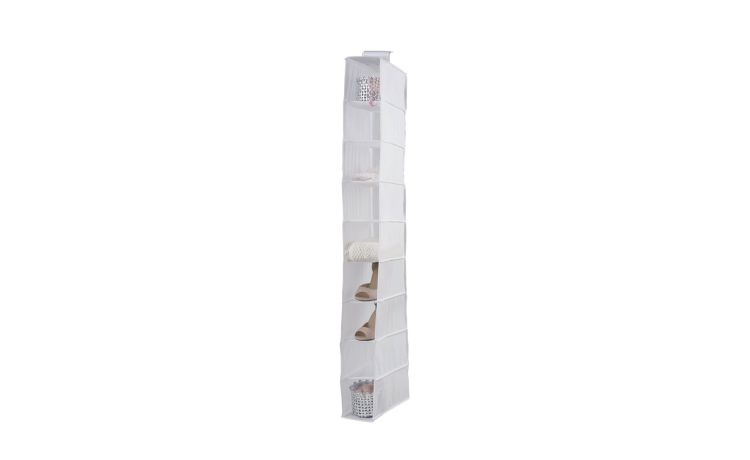 Milky portatutto 10 ripiani trasparente H128 cm- -Trasparente-Plastica-128 cmx30 cm