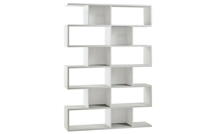 Book libreria a parete ossido bianco h215 cm--Bianco-Pannello melaminico-215 cmx150 cm