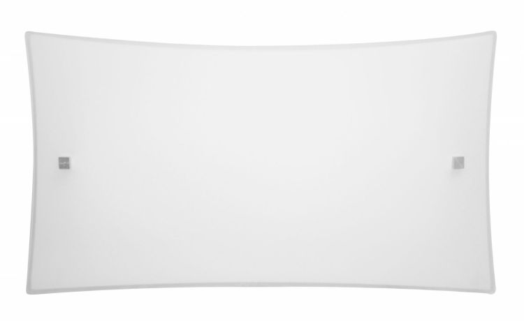 Square applique da parete in vetro bianco - -Bianco-Vetro-20 cmx35 cm