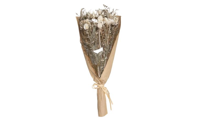 Bouquet Euca di rami e fiori secchi H48 cm- --Piante secche