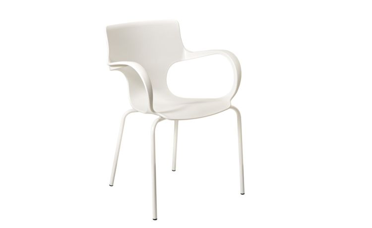 Naomi sedia in polipropilene bianco-impilabile-Bianco-Polipropilene-88 cmx45 cm
