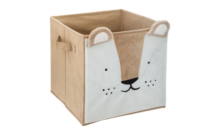 Volpe box portaoggetti in cartone H29 cm--Beige-Cartone-29 cmx29 cm