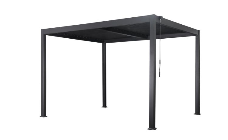 Pergola bioclimatica antracite 390x390 cm--Antracite-Alluminio-250 cmx390 cm