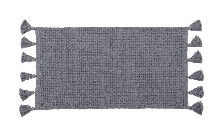 Alba tappeto bagno grigio 45x90 cm --Grigio-Cotone-90 cmx45 cm
