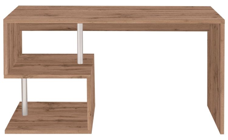 Studio scrivania legno naturale-Misure L 140 x P 60 x H 77