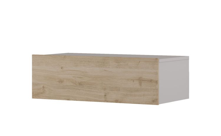 Gilda base 1 cassetto colore rovere cadiz L120 cm-Struttura colore grigio chiaro-Legno naturale-Pannello-37