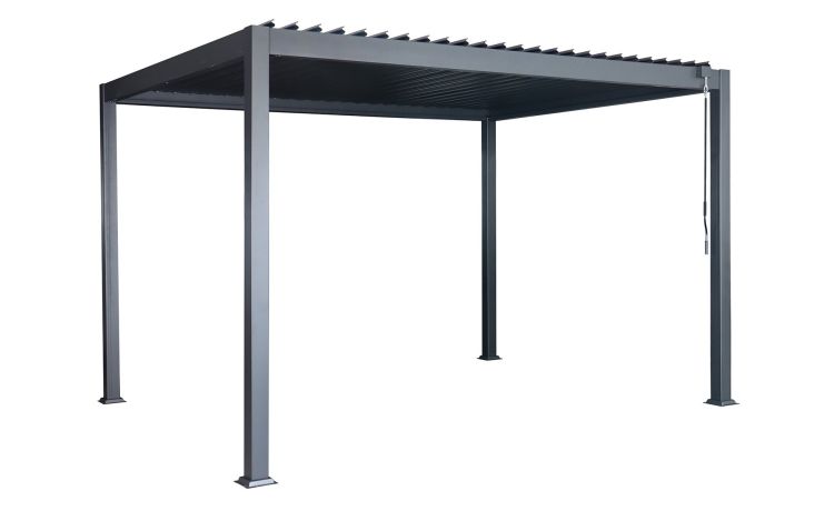Pergola bioclimatica antracite 390x300 cm--Antracite-Alluminio-250 cmx390 cm