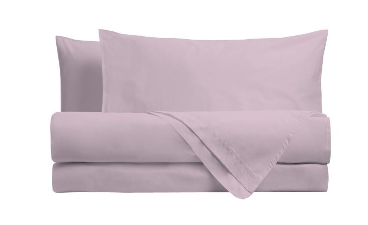 Completo letto 2 piazze rosa--Rosa-100% Cotone