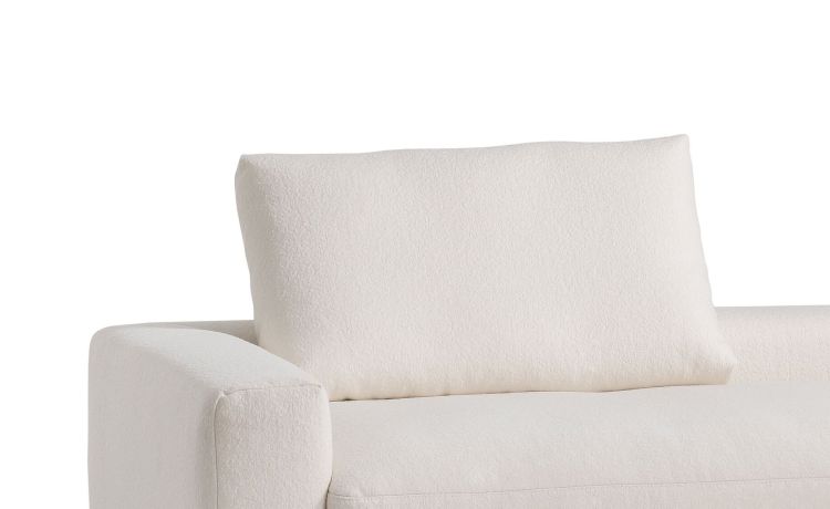 Picasso cuscino schiena in tessuto panna-Misura cuscino 60x80 cm-Bianco-Tessuto-60 cmx80 cm