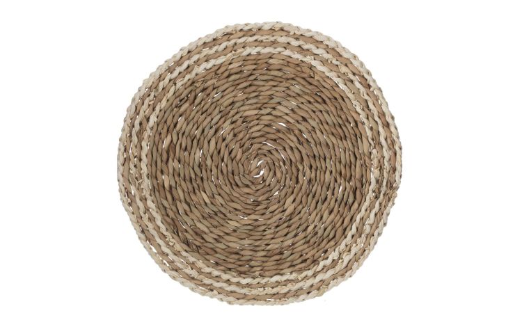 Bicolor sottopiatto in vimini &Oslash;38 cm- -Tortora-Fibra naturale