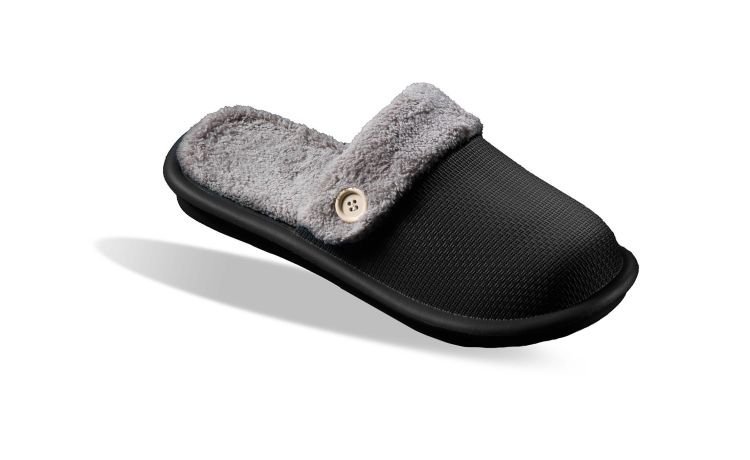 Fisher ciabatte ergonomiche sfoderabili blu o nere--Nero-Poliestere