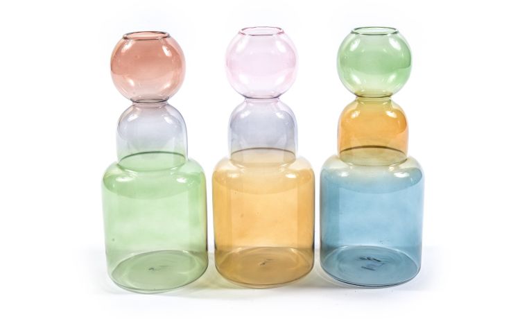Borosil vaso in vetro h23 colori assortiti --Trasparente-Vetro