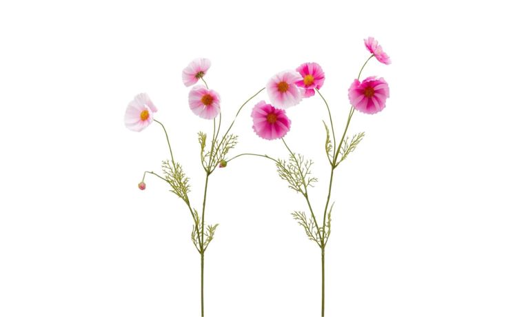 Cosmos rex 5 rami di fiori rosa h90--Rosa-Plastica