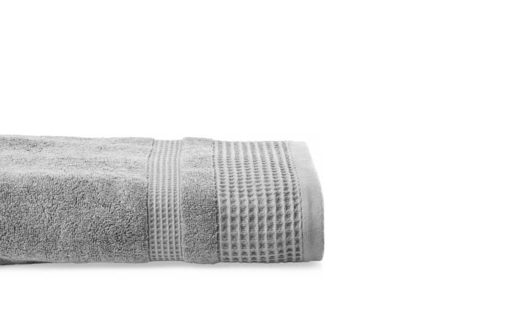 Arlette Faja telo bagno in cotone grigio 90x140 cm--Grigio chiaro-Cotone-140 cmx90 cm