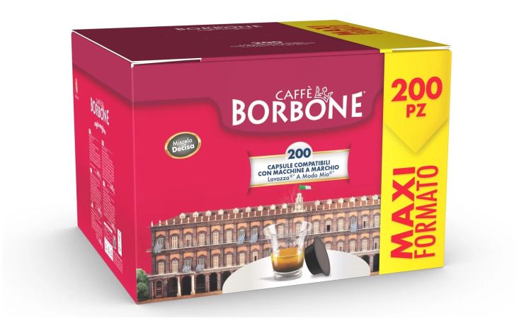 Borbone Box 200 Capsule Caffé miscela Decisa  -compatibili Lavazza A Modo Mio