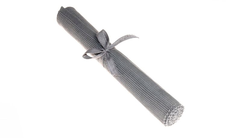 Greta set 2 tovagliette 100% cotone grigio scuro- --100% Cotone-35 cmx45 cm