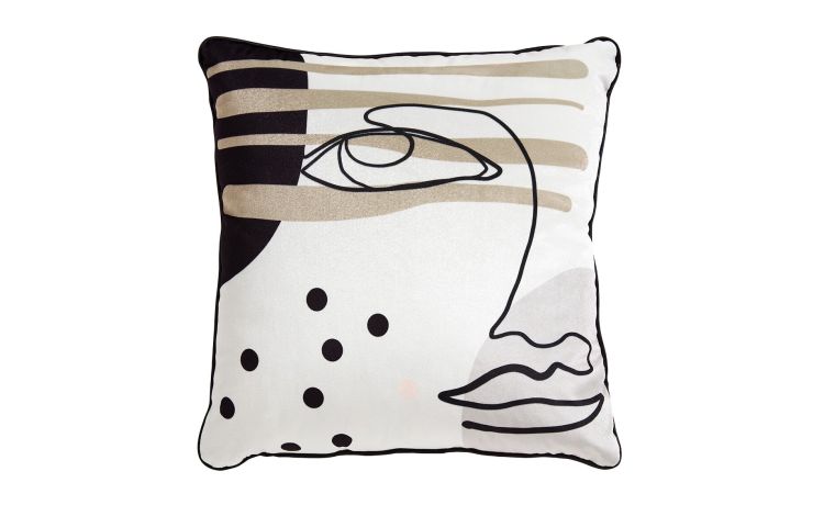 Astratto volto cuscino 45x45 cm---Velluto-45 cmx45 cm