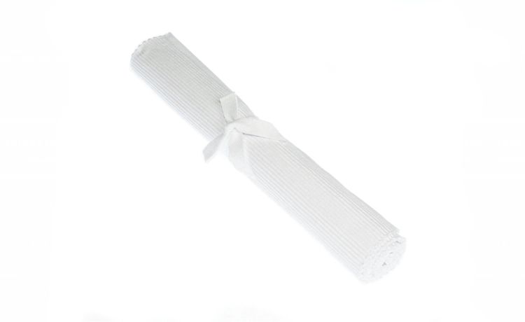 Greta set 2 tovagliette in 100% cotone bianco- --100% Cotone-35 cmx45 cm