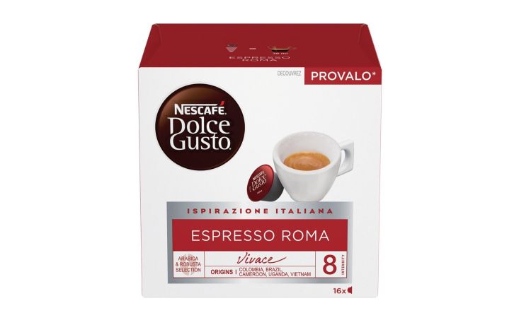 Box 16 capsule caff&egrave; Espresso - Miscela Roma-Nescafe' Dolce Gusto