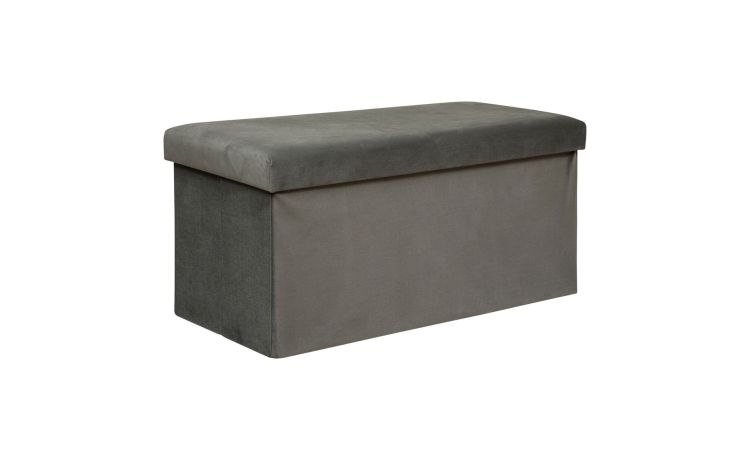 Lilou pouf in mdf grigio 78x40 cm--Grigio-Mdf