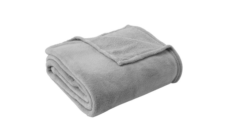 Chardonnay coperta grigio chiaro 150x200 cm--Grigio chiaro-100% Poliestere-Singolo