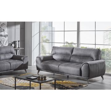 Angel divano 3 posti in tessuto grigio--Grigio-Tessuto-96 cmx210 cm