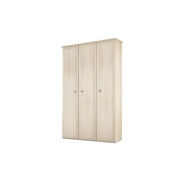 Susy armadio 3 ante battenti betulla e legno naturale-In pannello ecologico certificato-Legno naturale-Pannello ecologico-241 cmx130 cm