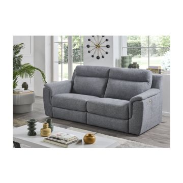 Ravello divano 3 posti relax--Grigio-Tessuto-97 cmx207 cm