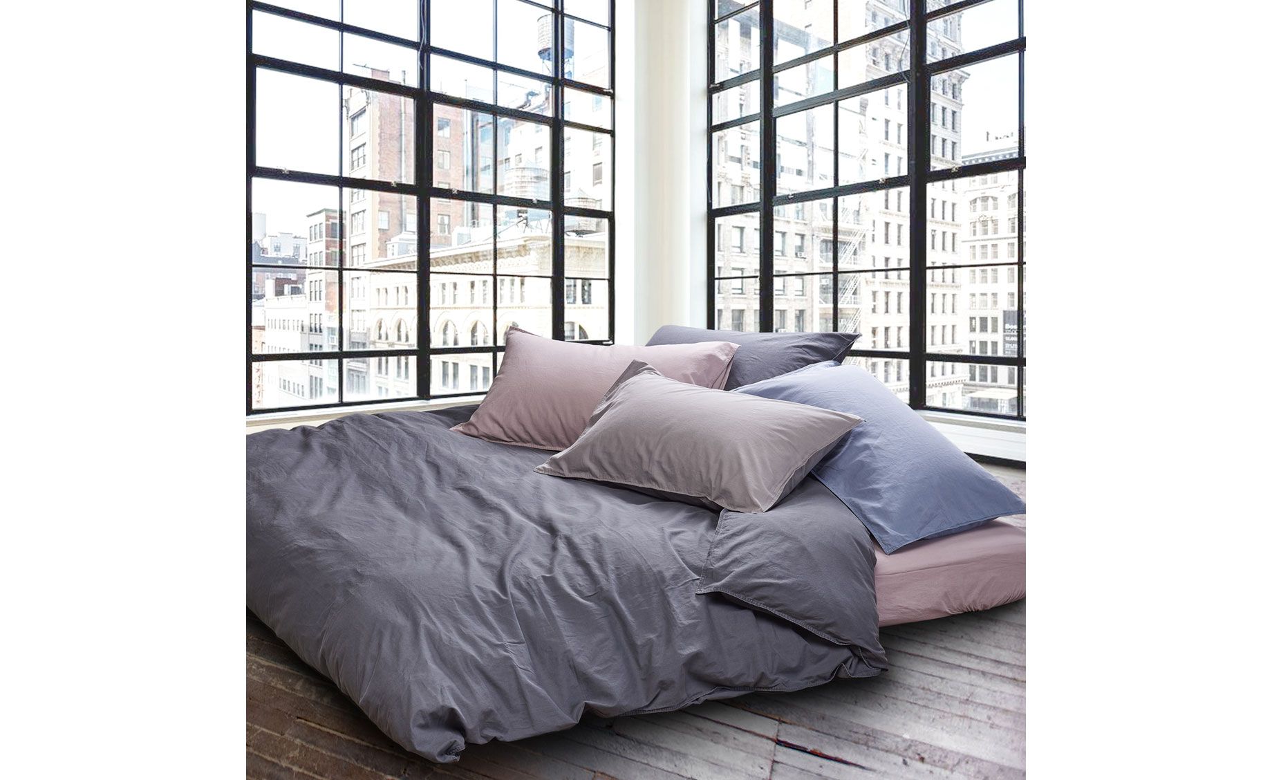 Completo letto matrimoniale rosa Suite